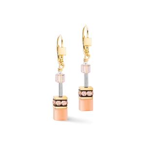 Orecchini GeoCUBE® Iconic Mono Oro Apricot Crush