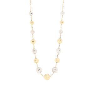 Collana oro "Palline Diamantate"