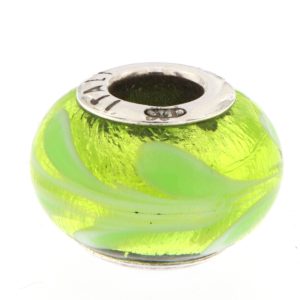 Charm Memuà "Vetro Foglie Verdi"