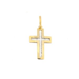 Pendente oro "Croce Diamantata"