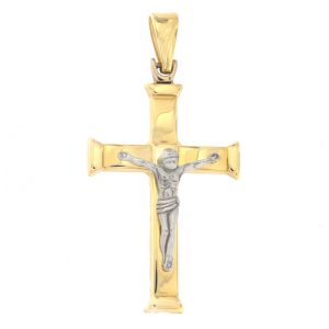 Pendente oro "Croce con Cristo"