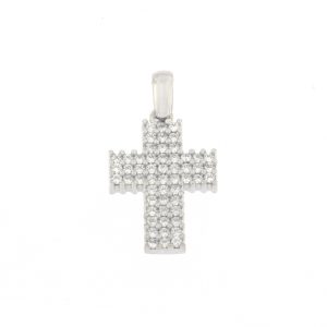 Pendente oro "Croce Bianca"