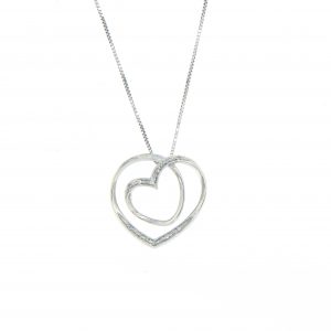 Collana oro Donna Oro "Cuore Doppio"