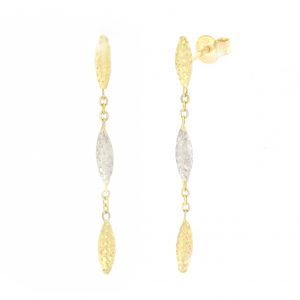 Orecchini oro "Pendenti Bicolore"